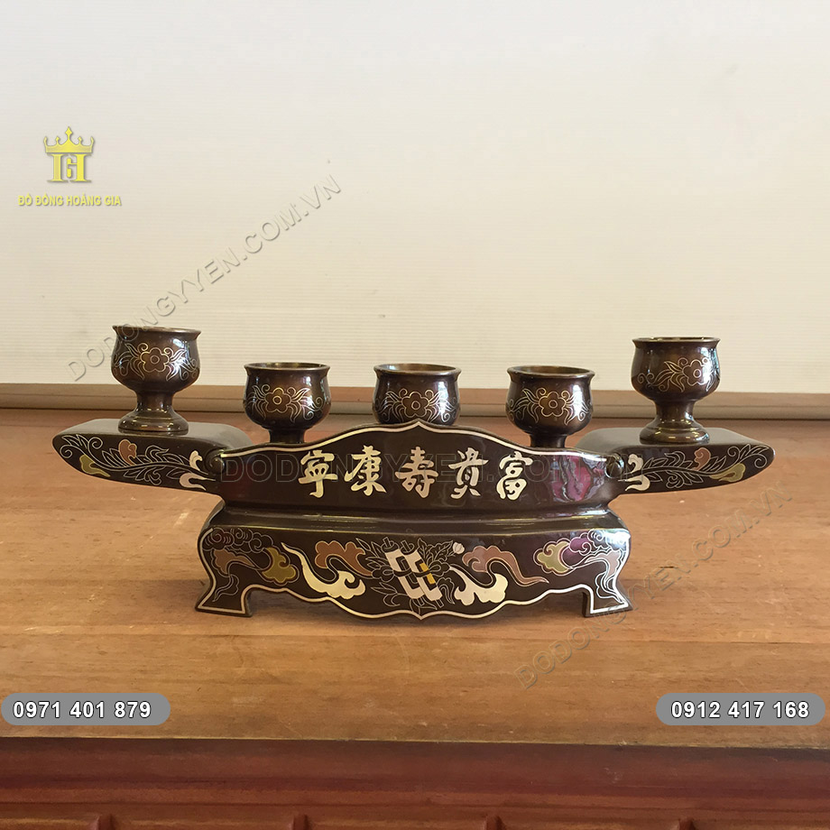 bộ đồ thờ ngũ sắc 70cm